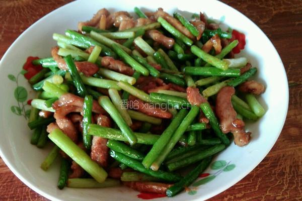 肉丝炒蒜台