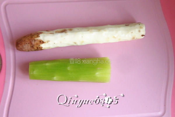 清炒山药莴笋的做法图解2