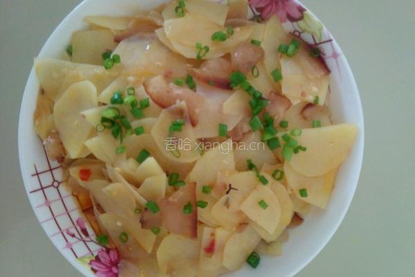 川味腊肉土豆片的做法图解7