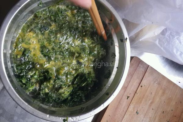 荠菜煎鸡蛋的做法图解3