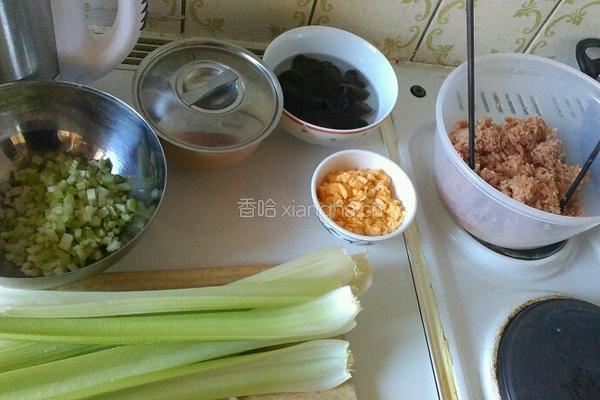芹菜包子的做法图解3