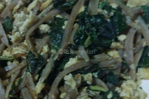 鸡蛋咸菜炒香椿的做法图解5