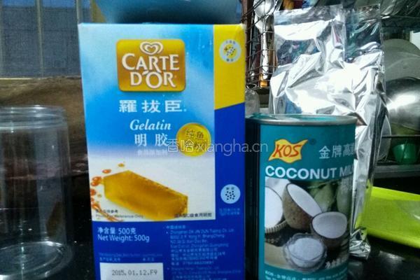 玫瑰椰奶冻的做法图解1