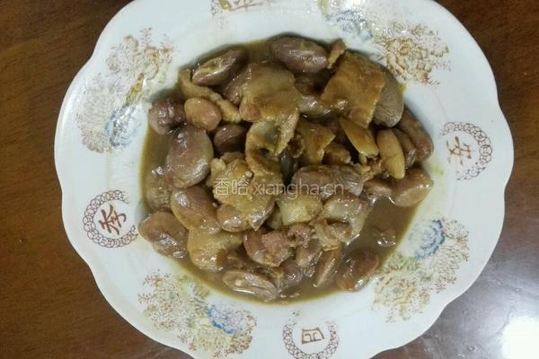 五花肉焖花豆的做法图解8