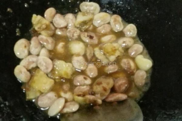 五花肉焖花豆的做法图解6