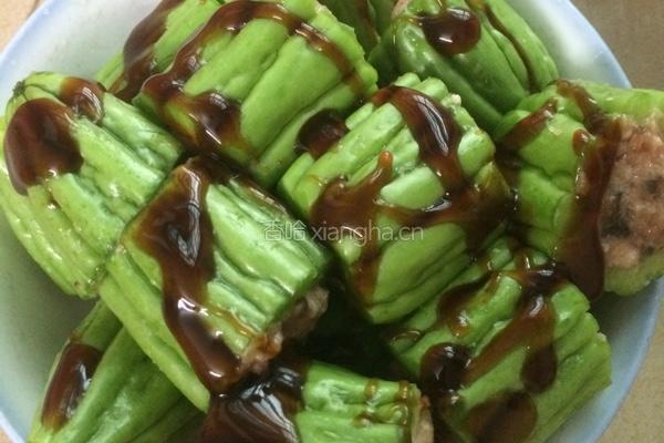 苦瓜酿肉的做法图解6