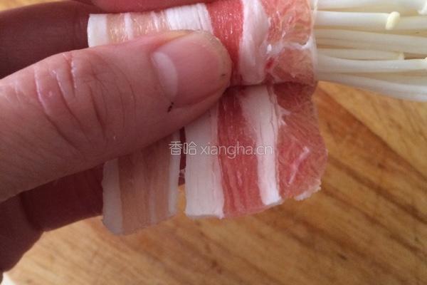 五花肉卷金针菇的做法图解5