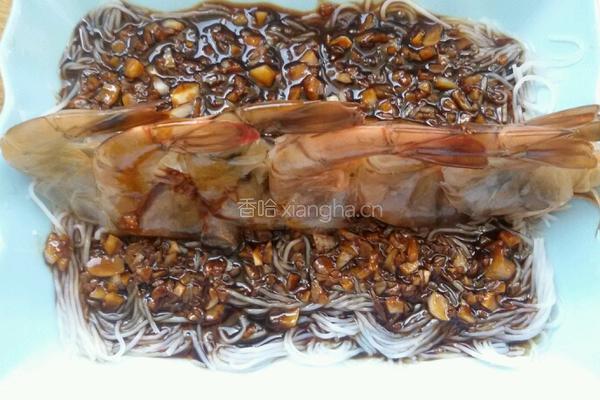 蒜蓉粉丝开边虾。的做法图解6