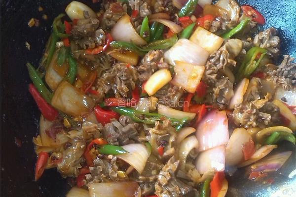 麻辣鸡胗花的做法图解6