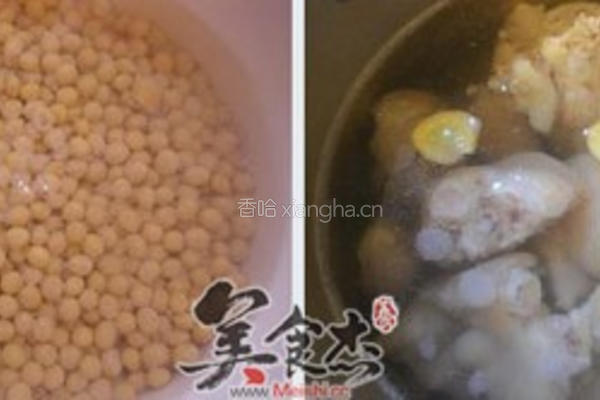 猪蹄炖黄豆的做法图解4