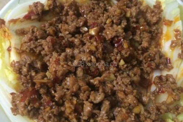 肉末粉丝蒸娃娃菜的做法图解9