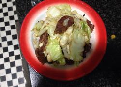 豆豉包菜炒香肠