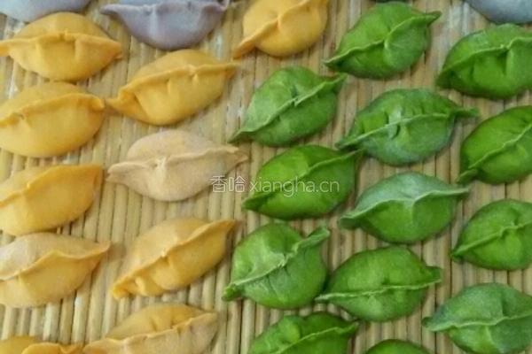 彩色饺子的做法图解4