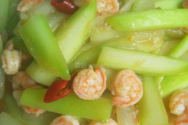 虾仁炒葫芦的做法图解5