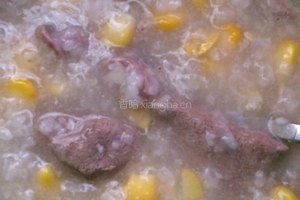 猪肝猪粉肠玉米粥