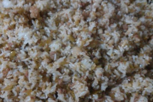 咸菜炒饭的做法图解4