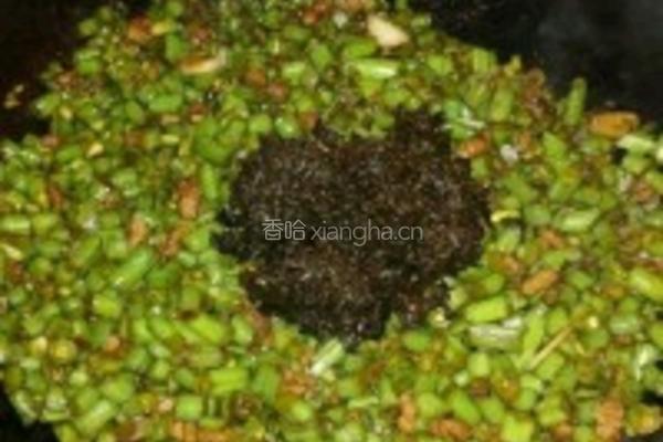 肉末橄榄菜豇豆角的做法图解2