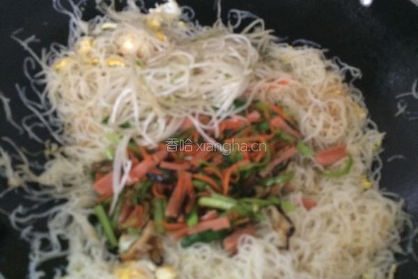 三丝鸡蛋炒米粉的做法图解10