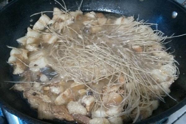 猪肉顿粉条的做法图解4