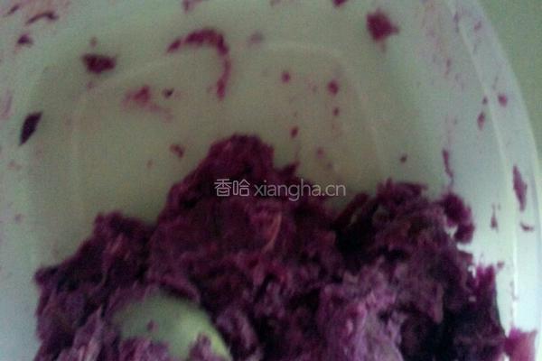 紫薯糯米团子的做法图解1
