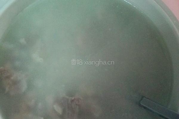 青菜瘦肉粥的做法图解3