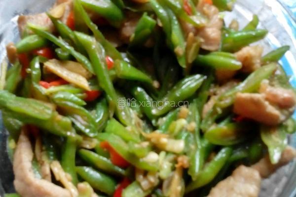 四季豆炒肉片的做法图解3