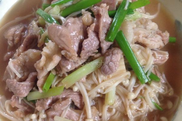 金针菇炒肉的做法图解5