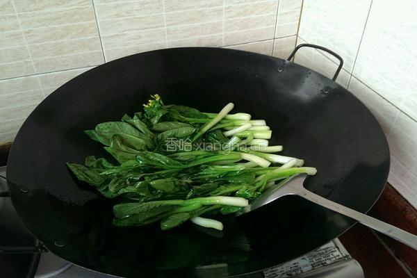 小炒菜心的做法图解1