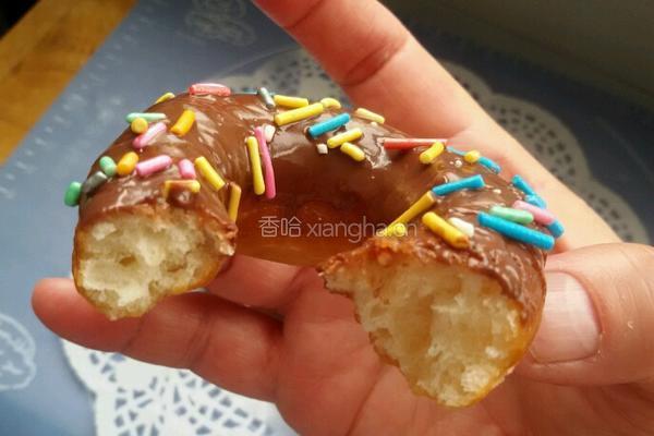 巧克力彩针甜甜圈。的做法图解8
