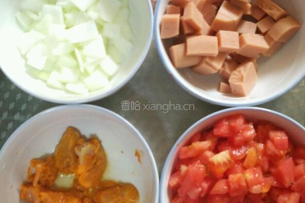 火腿洋葱意大利面的做法图解1
