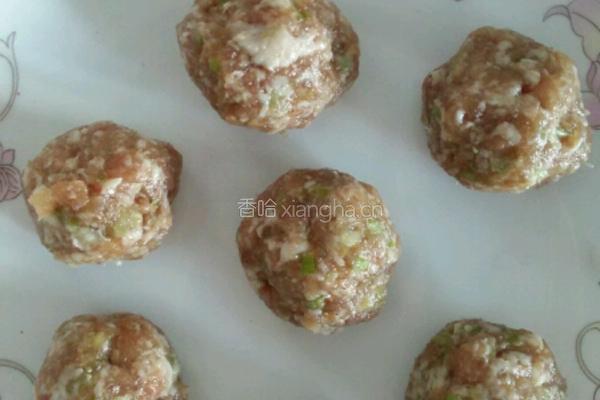 猪肉糯米丸子的做法图解4