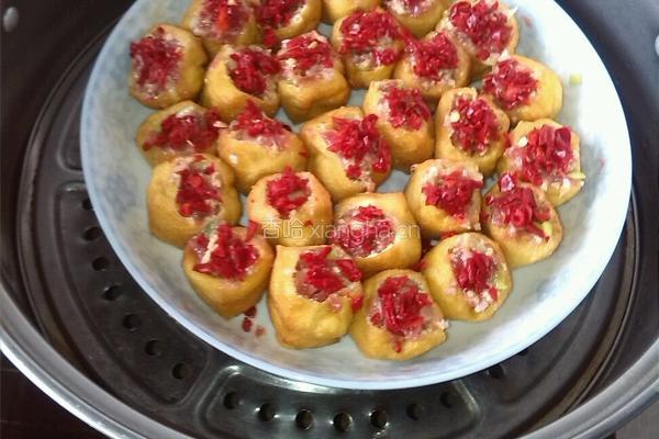 油豆腐酿肉的做法图解7