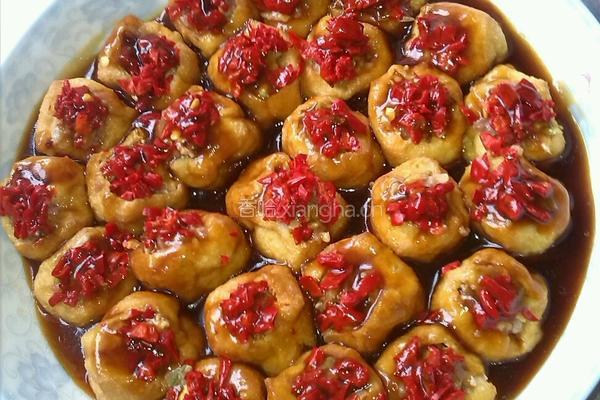 油豆腐酿肉的做法图解10
