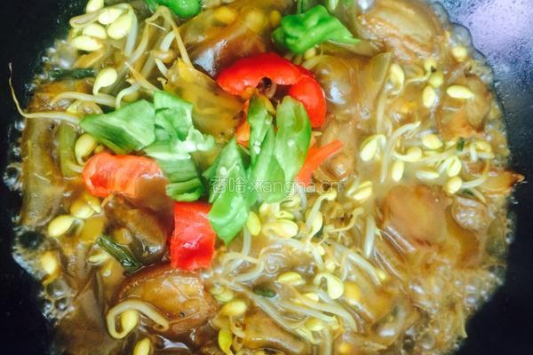 粉皮黄豆芽烧肉的做法图解6