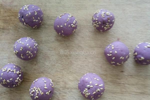 紫薯芝麻饼的做法图解4