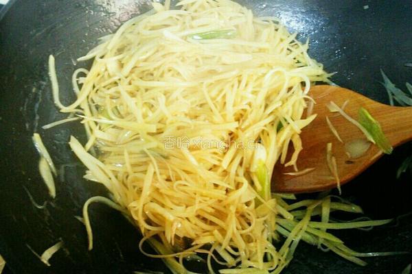 椒蒿土豆丝的做法图解5