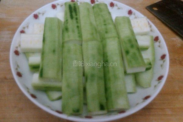 金银蒜蒸丝瓜的做法图解4