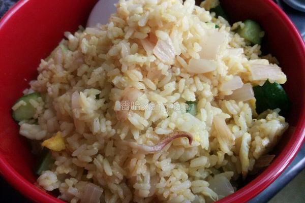 咖喱鲜鱿蛋炒饭的做法图解8