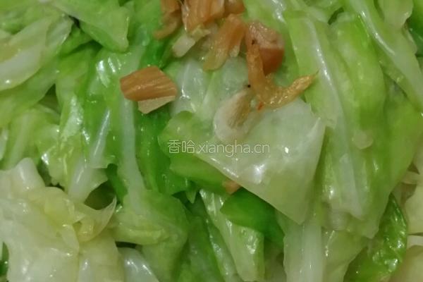 干煸虾皮炒卷心菜的做法图解8