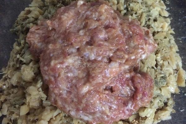 梅菜蒸肉饼的做法图解4