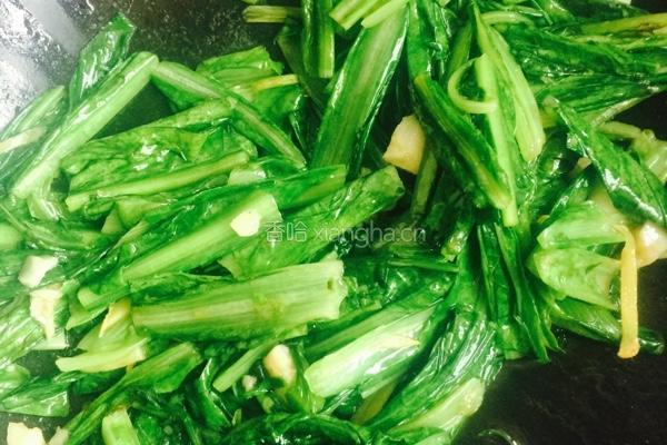 清炒油麦菜的做法图解5