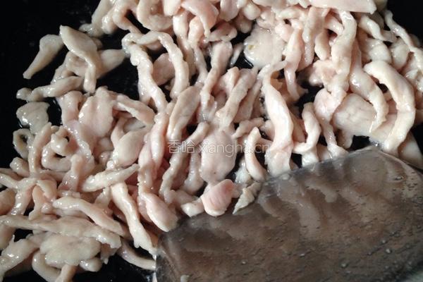 青椒肉丝炒毛豆的做法图解5