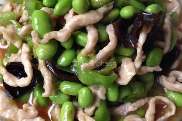 青椒肉丝炒毛豆的做法图解11