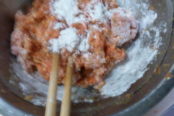 油菜肉丸粉丝汤的做法图解3