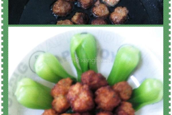 油菜肉丸粉丝汤的做法图解4