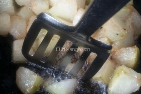 素菜烧冬瓜。的做法图解2