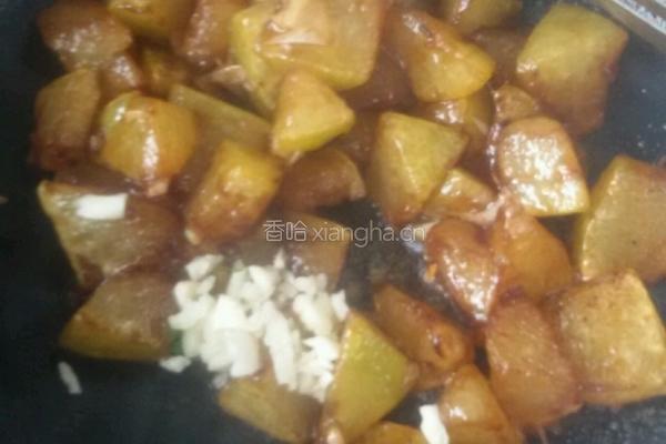 素菜烧冬瓜。的做法图解4