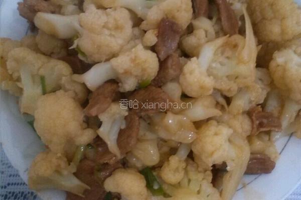 花菜炒肉的做法图解5