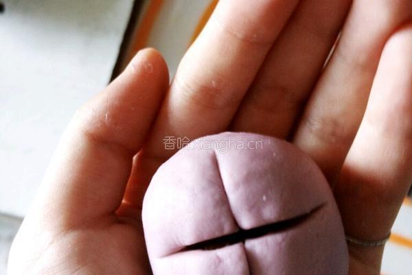 紫薯开口红枣包的做法图解8