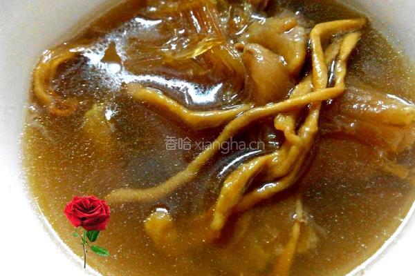鱼翅花胶虫草鸡肉汤的做法图解5
